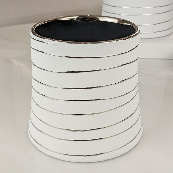 Trista White & Silver Petite Planter Accessories 