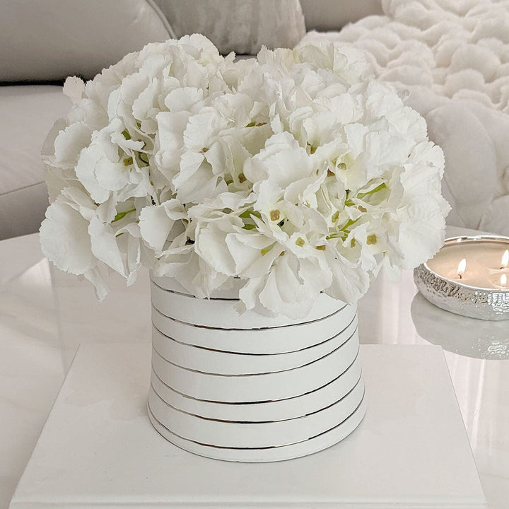 Trista White & Silver Planter Accessories 