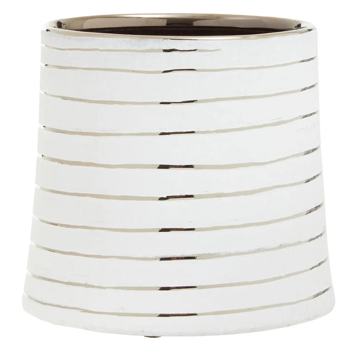 Trista White & Silver Planter Accessories 