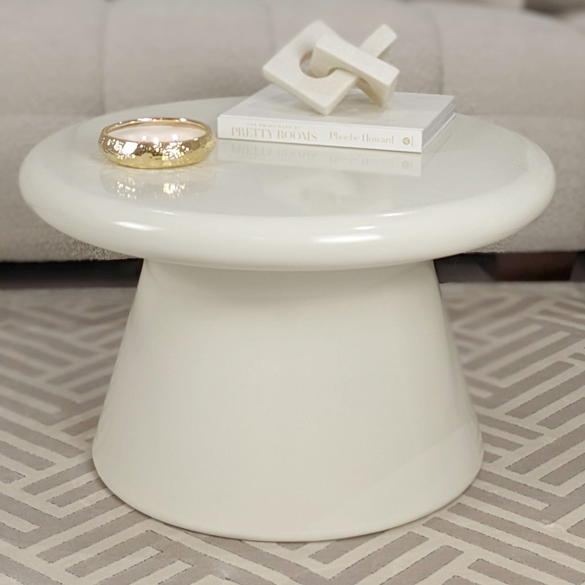 Coffee Table Top View Cream Color Cream Square Coffee Table