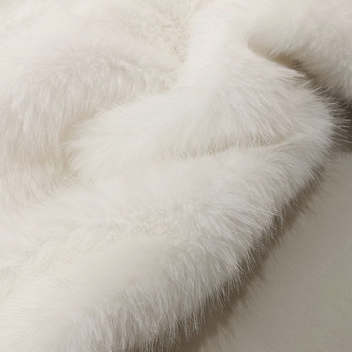 Tuscany Ivory Luxury Long Hair Faux Fur Throw Textiles 