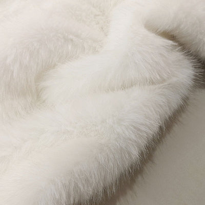 Tuscany Ivory Luxury Long Hair Faux Fur Throw Textiles 