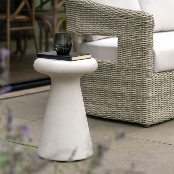 Tuscany Stone Indoor/Outdoor Round Side Table Furniture 