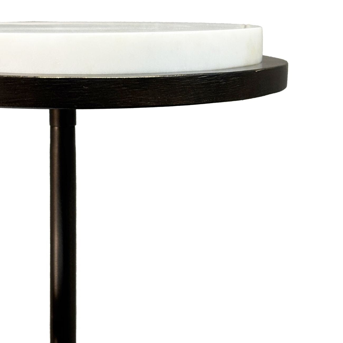 Utopia Deep Bronze 2 Tiered Side Table with Marble Top Furniture 