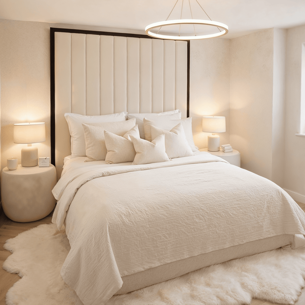 Valentina Cloud Boucle & Channelled Headboard