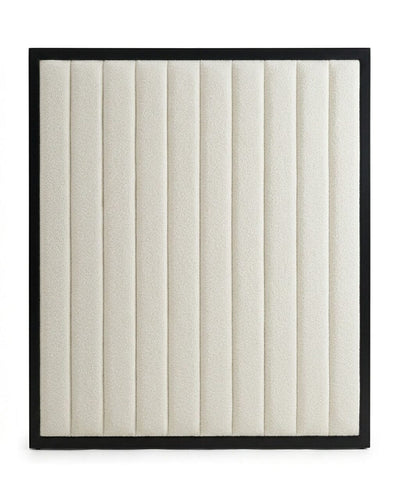 Valentina Cloud Boucle & Black Channelled Headboard Beds and Headboards 