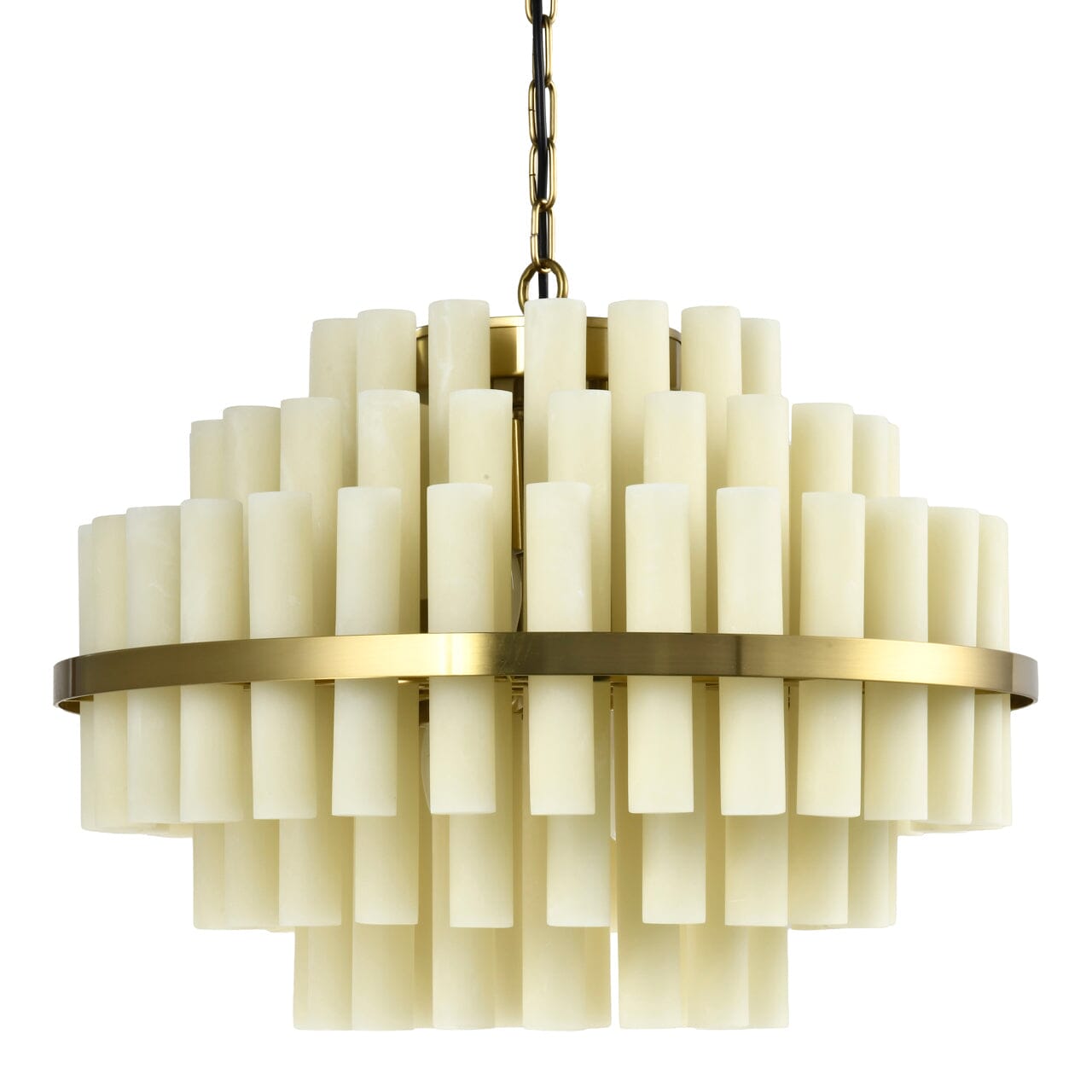 Valette Cream & Brass Statement Chandelier Lighting 