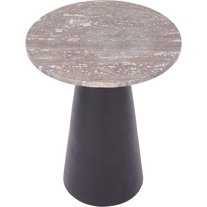 Valiona Black & Marble Side Table Furniture 