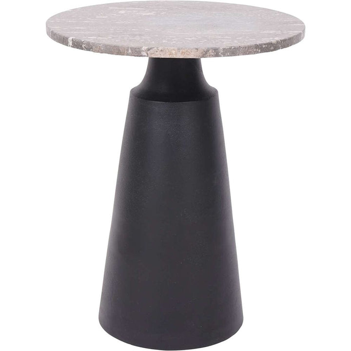 Valiona Black & Marble Side Table Furniture 