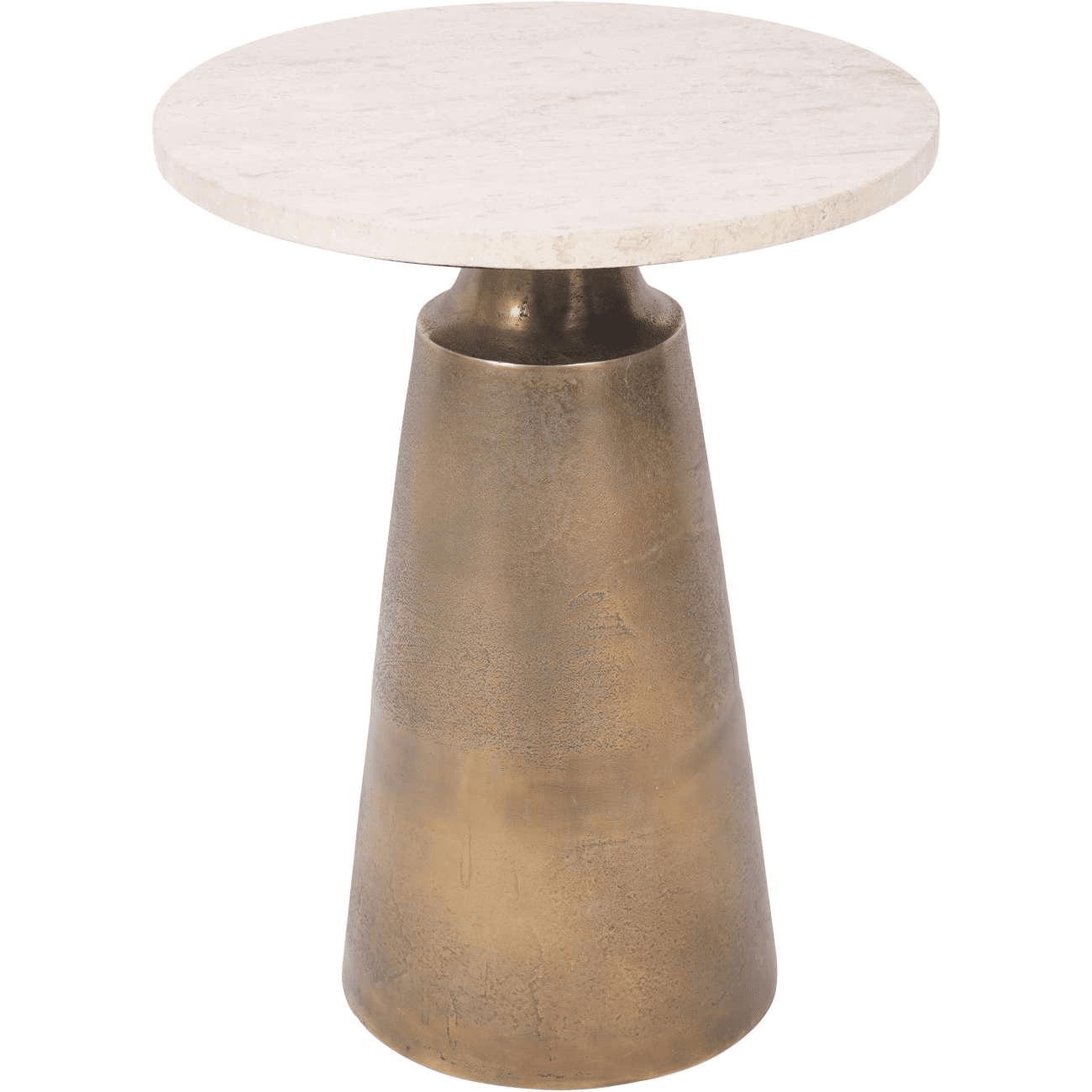Valiona Gold & Marble Side Table Furniture 