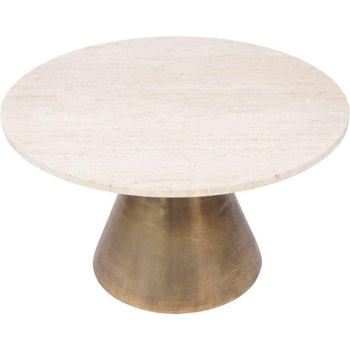 Valiona Large Gold & Marble Coffee Table Furniture 