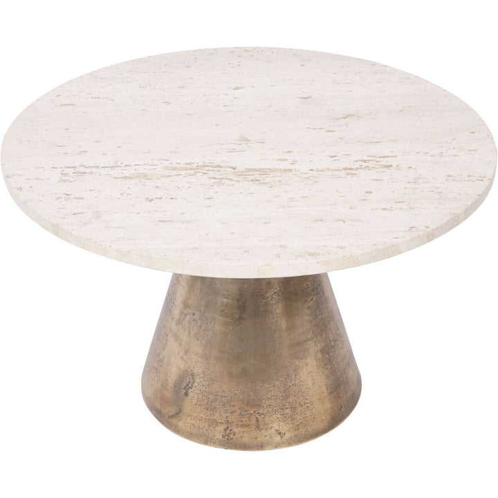 Valiona Medium Gold & Marble Coffee Table Furniture 