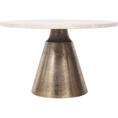 Valiona Medium Gold & Marble Coffee Table Furniture 