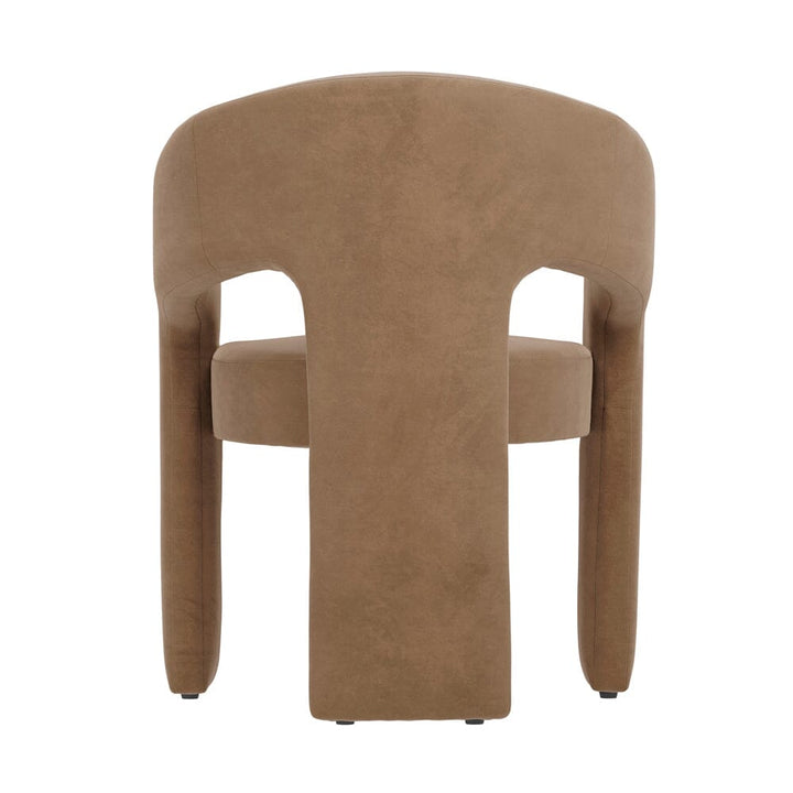 Valross Curved Back Taupe Velvet Accent Chair Furniture 