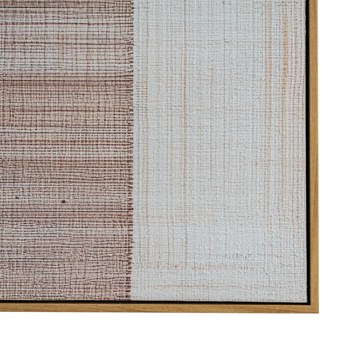 Valter Neutral Abstract Framed Canvas Wall Art Accessories 