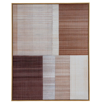 Valter Neutral Abstract Framed Canvas Wall Art Accessories 