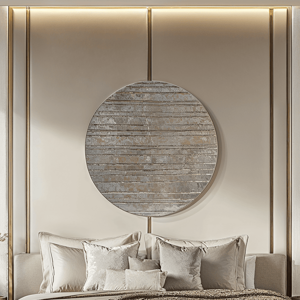 Vannes Gilver Textured Metal Wall Art Accessories 