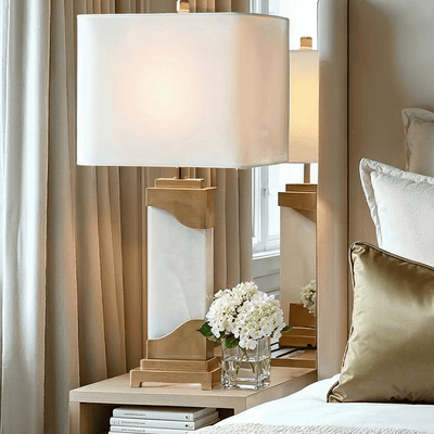 Varenna White Marble & Gold Table Lamp Lighting 