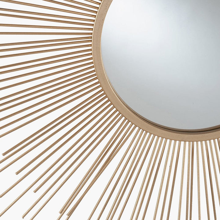Vedra Gold Decorative Sunburst Mirror Accessories 