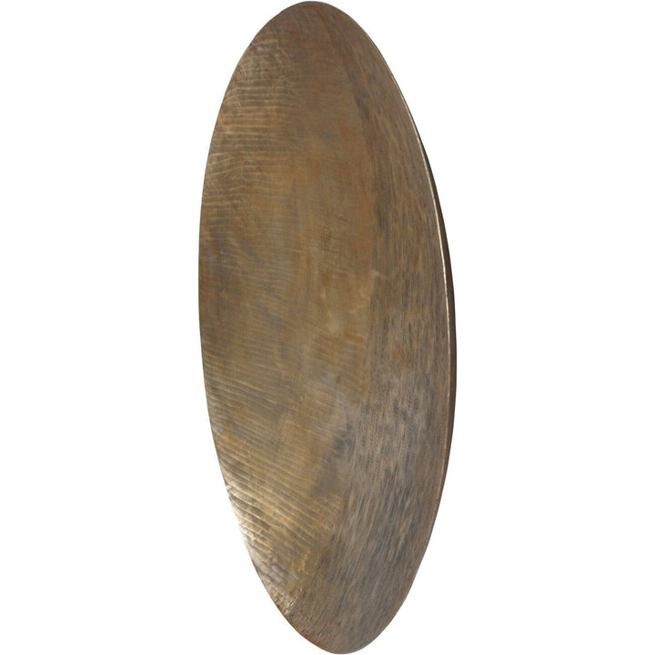 Velluto Antique Brass Textured Round Statement Wall Art Accessories 