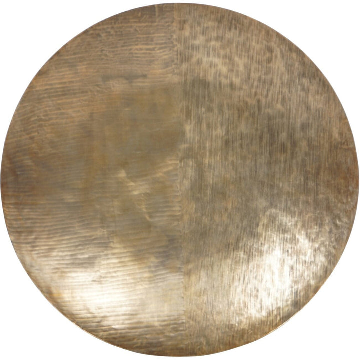 Velluto Antique Brass Textured Round Statement Wall Art Accessories 