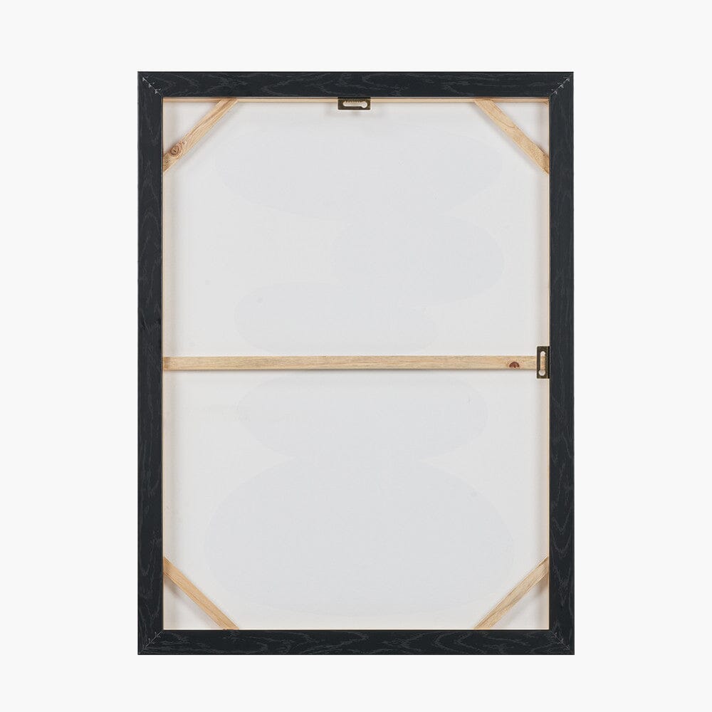 Velvyn Black & Natural Stone Design Canvas Wall Art Accessories 