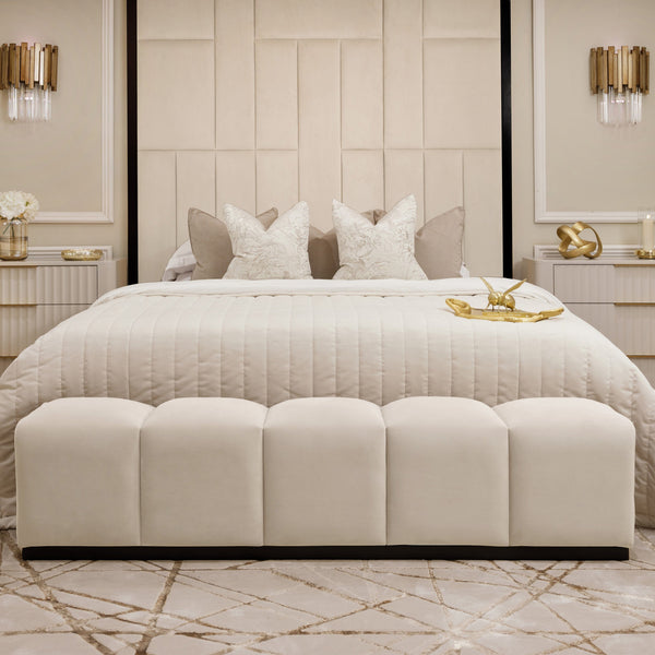 Venus Cream Premium Upholstered Bench 