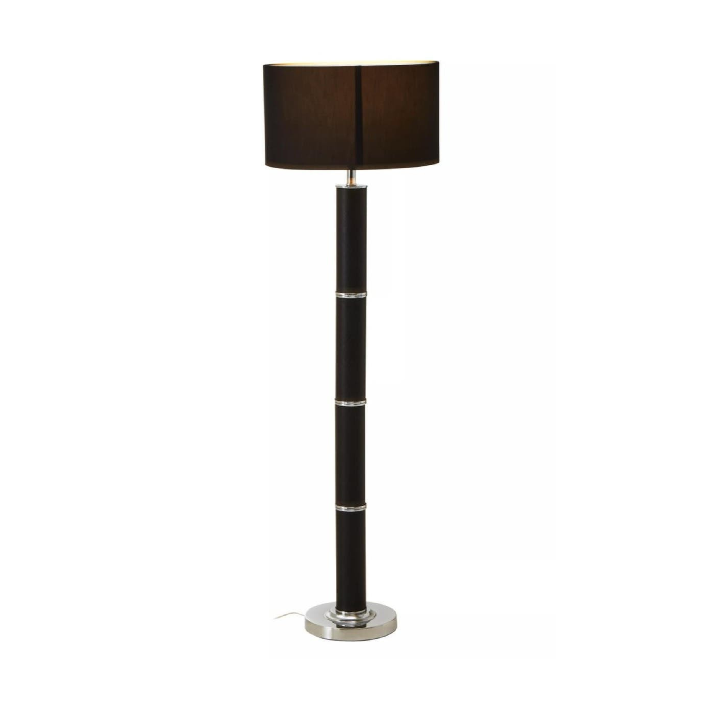 Veridian Chrome & Black Snake Effect Floor Lamp Lighting 