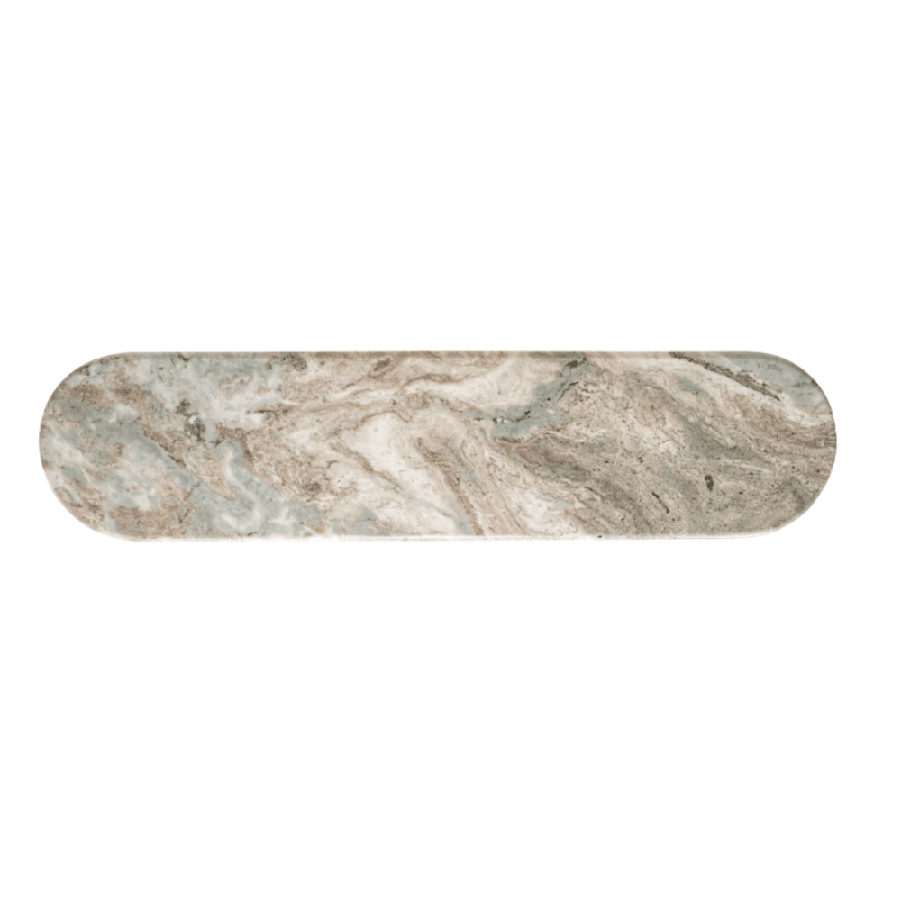 Verinne Oval Marble Top Console Table Furniture 