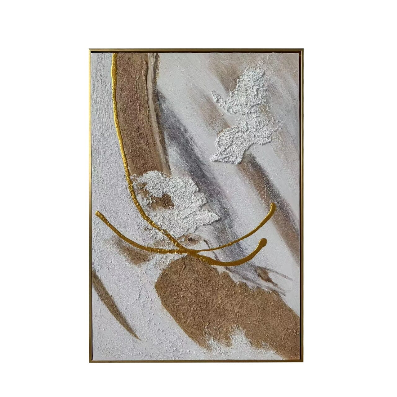 Curated visual reference: Textured Open Canvas Reference: Verona Cream Taupe Gold Abstract Paint Brush Effect Textured Canvas
