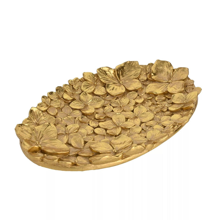 Vespera Gold 3D Flower Statement Trinket Dish Accessories 