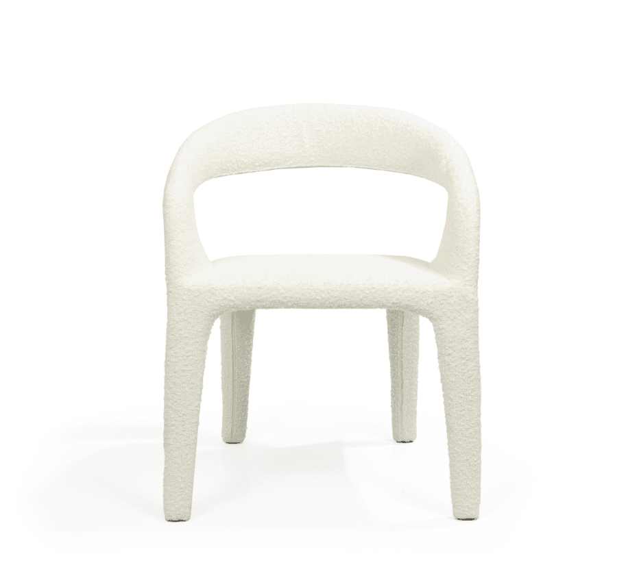 Vianne Ivory Boucle Upholstered Dining Chair Furniture 