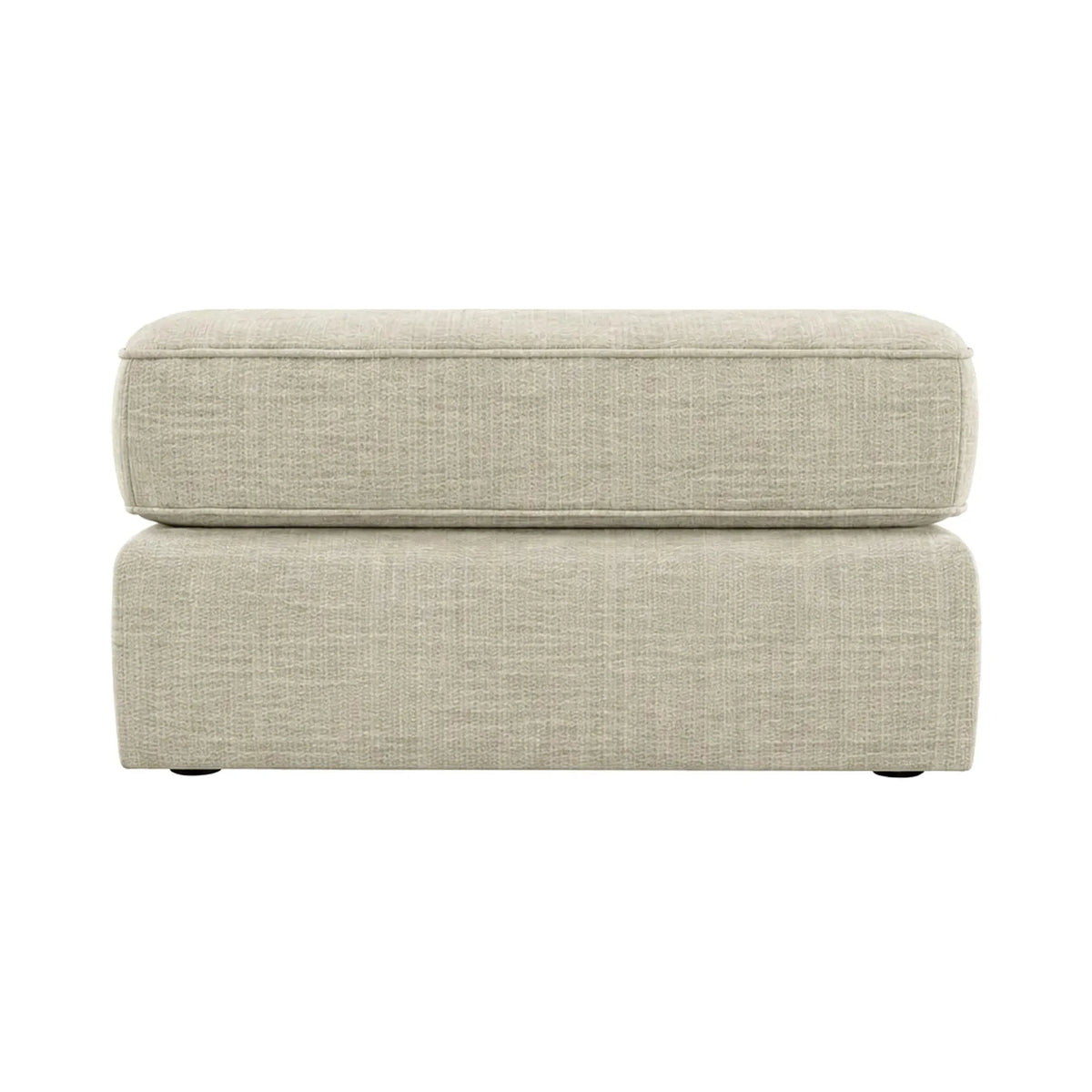 Victoria Beige Textured Footstool Sofa 