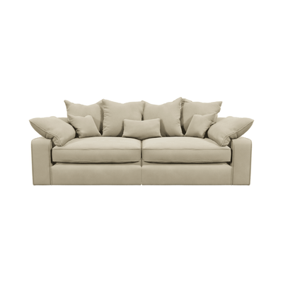 Victoria Cream Velvet 4 Seater Sofa Sofa 