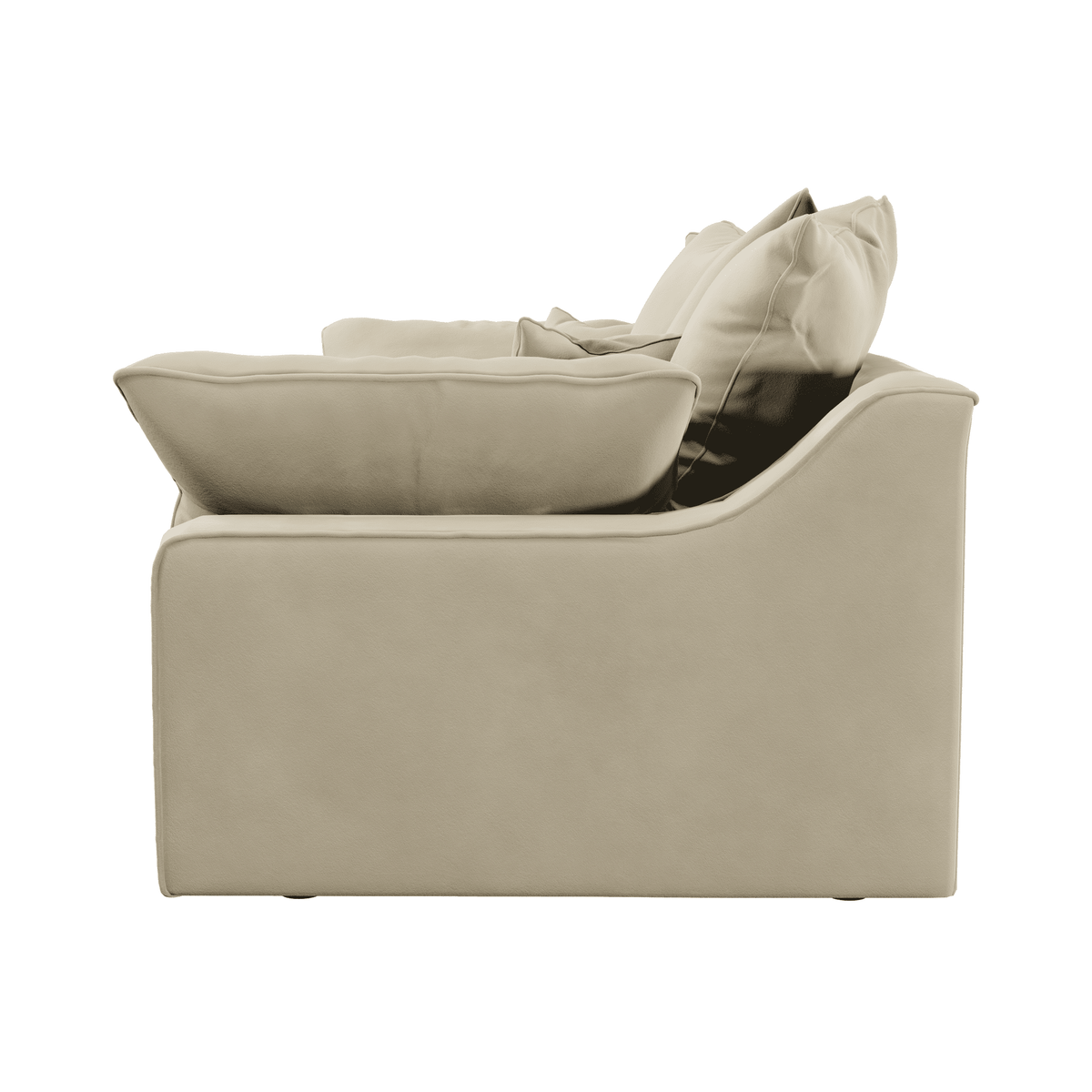 Victoria Cream Velvet 4 Seater Sofa Sofa 