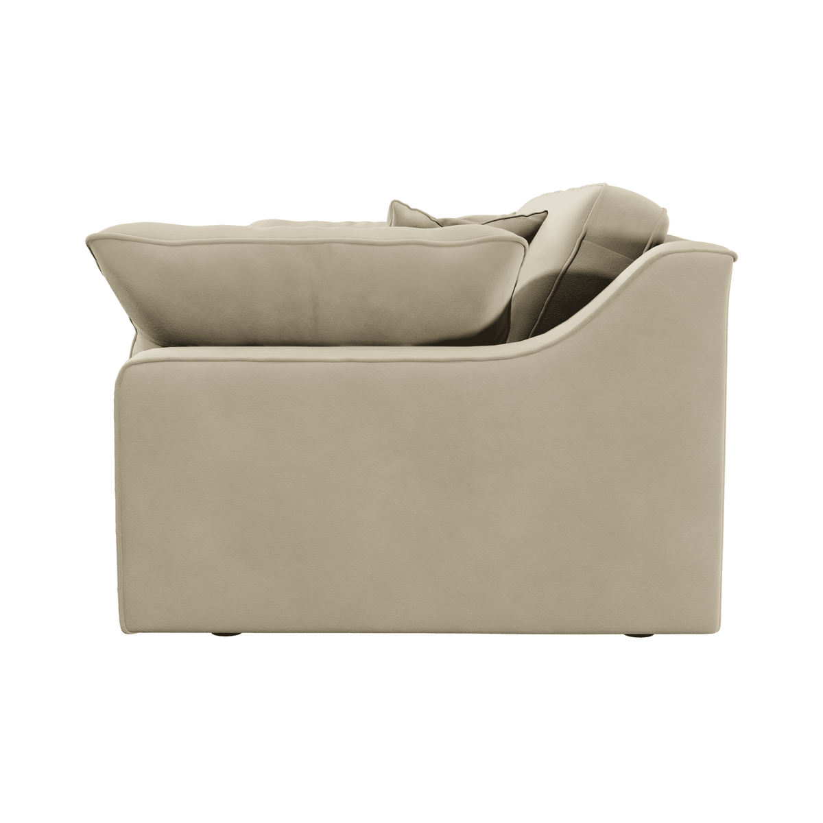 Victoria Cream Velvet 4 Seater Sofa Sofa 