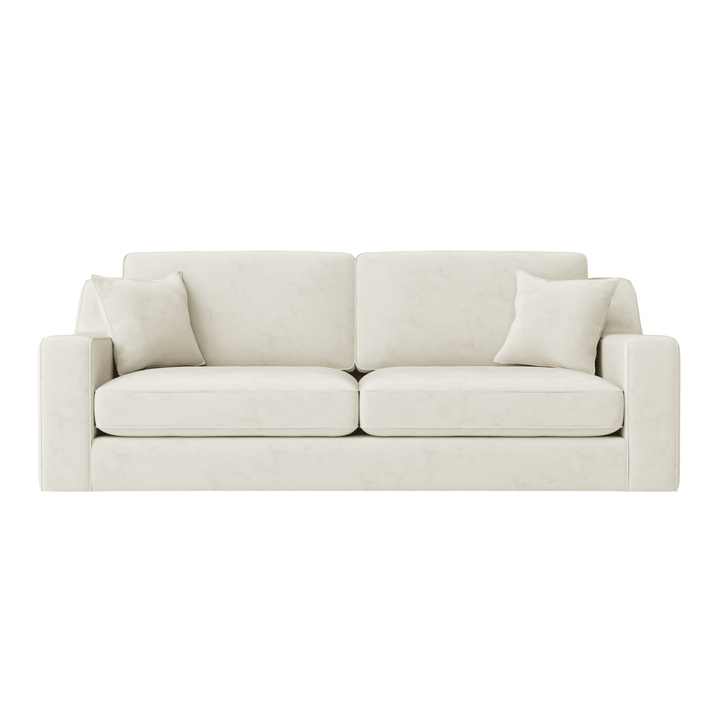 Victoria Cream Velvet 4 Seater Sofa Sofa 