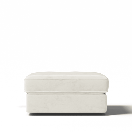 Victoria Cream Velvet Footstool MTO Sofa 