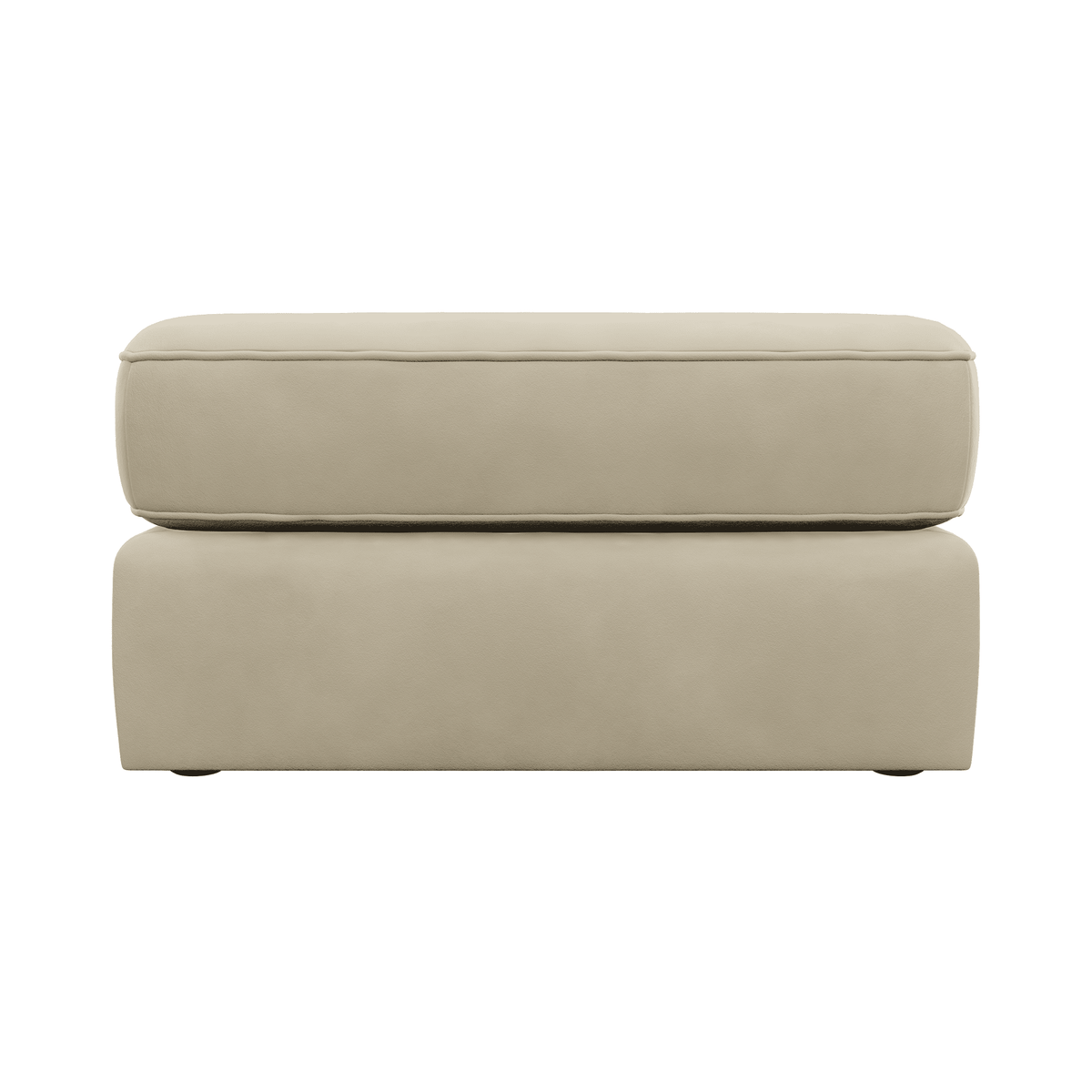 Victoria Cream Velvet Footstool Sofa 