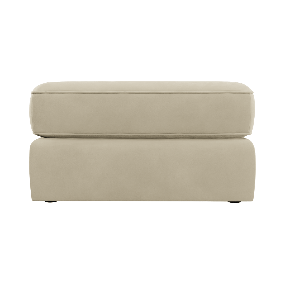 Victoria Cream Velvet Footstool Sofa 