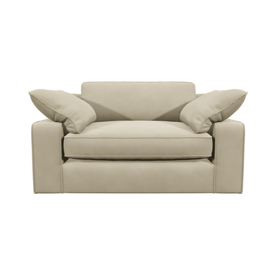 Victoria Cream Velvet Love Seat Sofa 