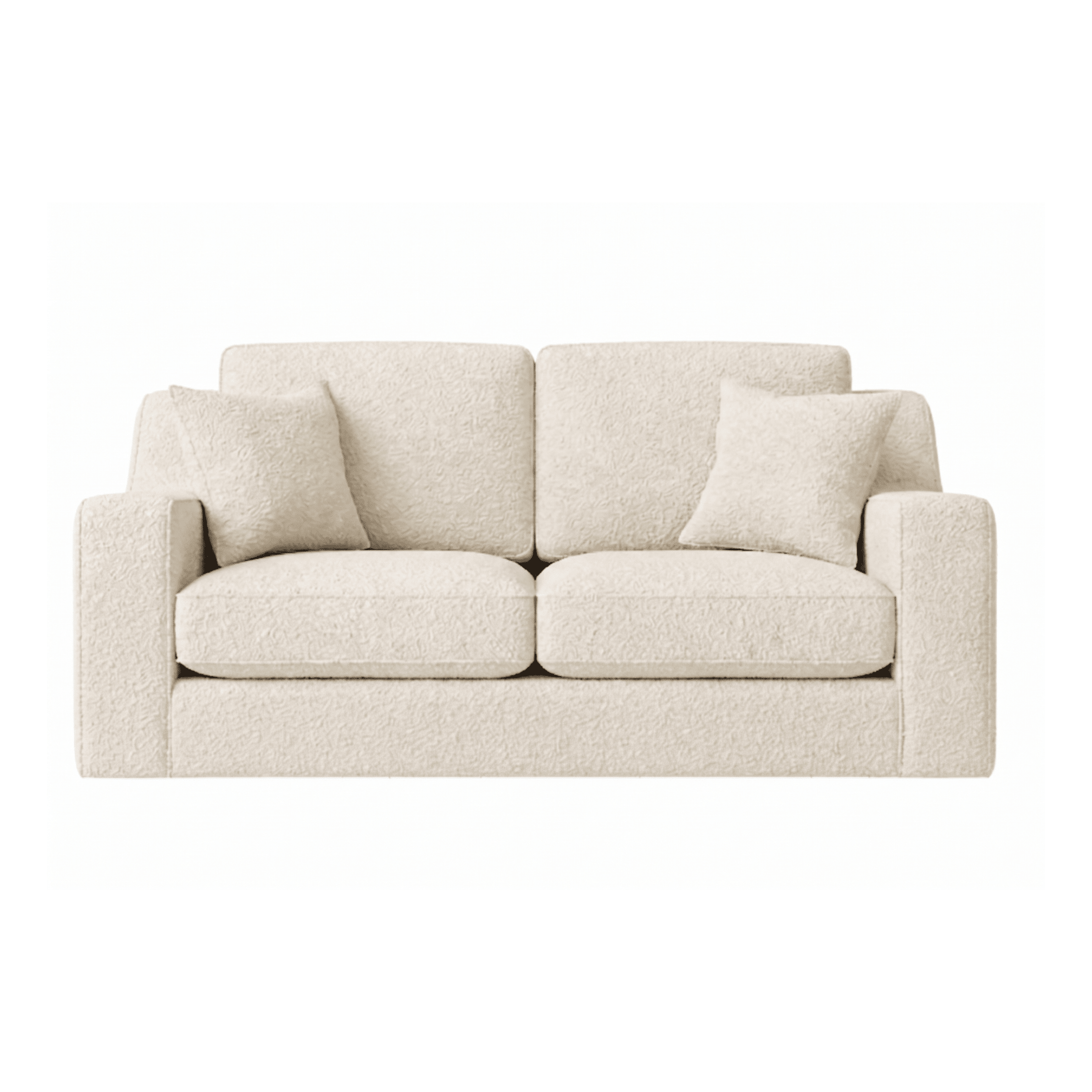 Victoria Ecru Boucle 3 Seater Sofa Sofa Formal Back 