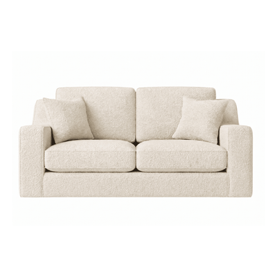 Victoria Ecru Boucle 3 Seater Sofa Sofa Formal Back 
