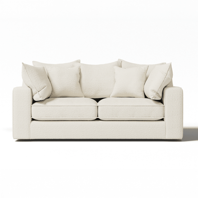 Victoria Ecru Boucle 3 Seater Sofa Sofa Pillow Back 