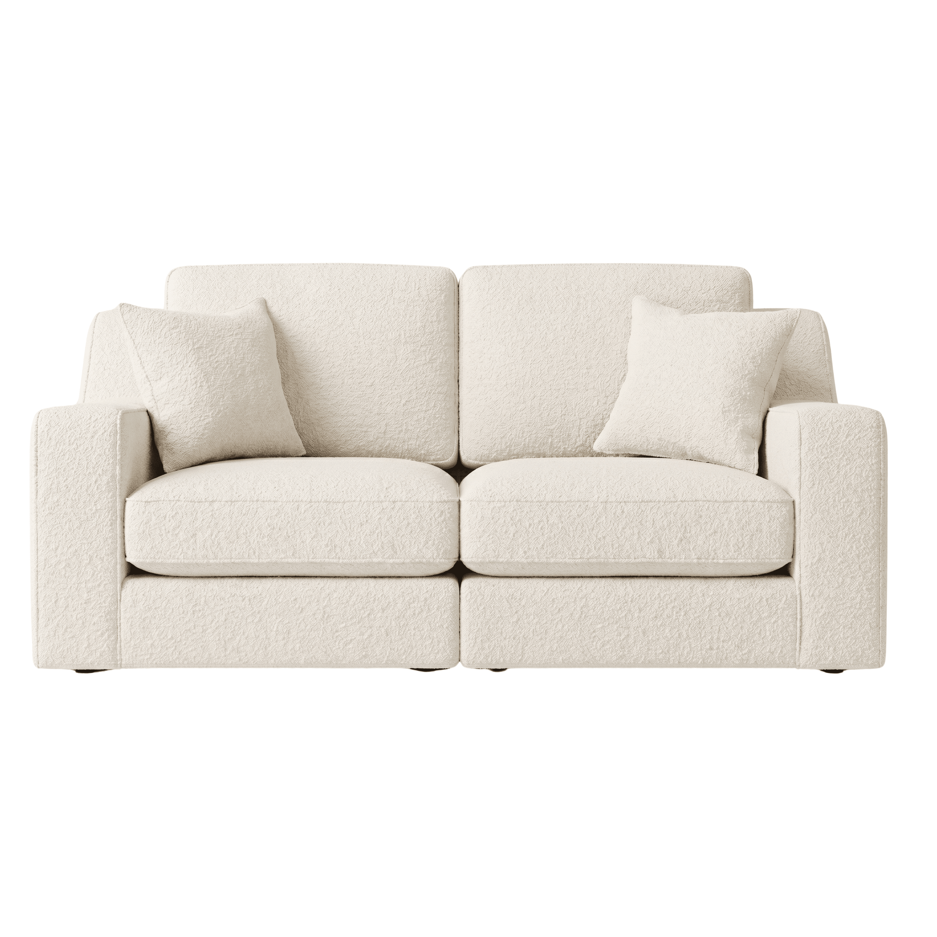 Victoria Ecru Boucle 4 Seater Sofa Sofa Formal Back 