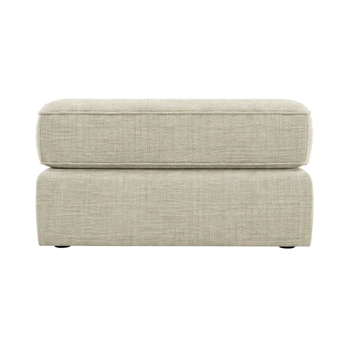 Victoria Beige Textured Footstool