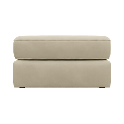 Victoria Cream Velvet Footstool