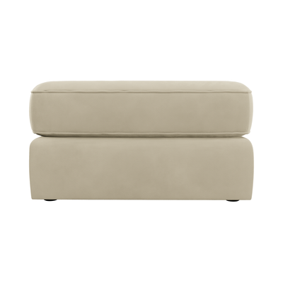 Victoria Cream Velvet Footstool