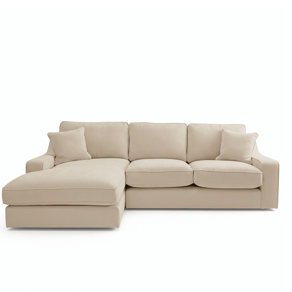Victoria Luxury Beige Textured Sofa Range Sofa 