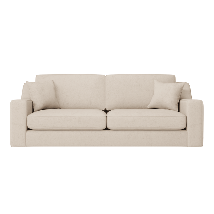 Victoria Luxury Beige Textured Sofa Range Sofa 4 Seater Sofa Standard Back 